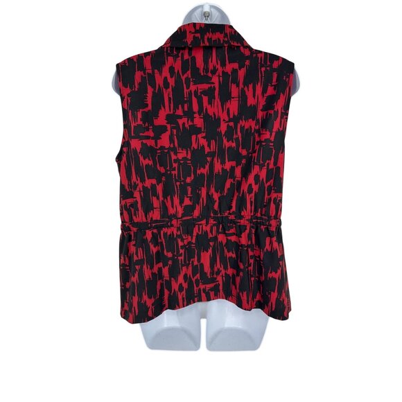Chicos Weekends Womens Abstract Print Sleeveless Zip-Up Vest Size 1 US M - Picture 4 of 8